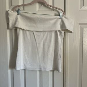 Banana Republic White Off-Shoulder Camisole